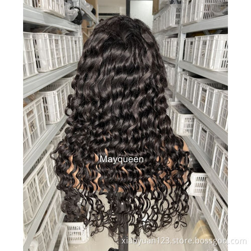 Mayqueen Wholesale silky Straight body wave deep wave natural wave13x4 Lace Frontal brazilian Human Hair Wig